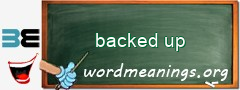 WordMeaning blackboard for backed up